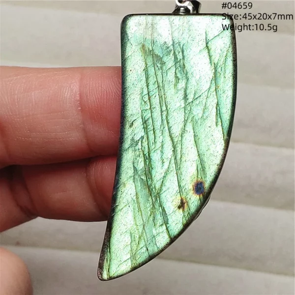 Natural Labradorite Flash Pendant Necklace, Water Drop