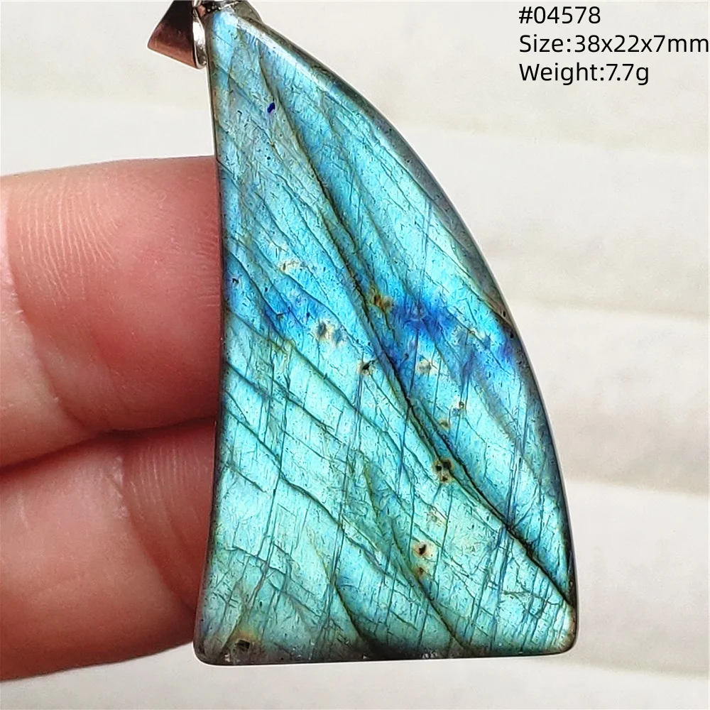 Natural Blue Light Labradorite Pendant Jewelry Water Drop Crystal Flash Labradorite Bead Necklace Women Men AAAAAA - Image 55