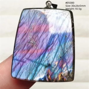 Natural Blue Light Labradorite Pendant Jewelry Water Drop Crystal Flash Labradorite Bead Necklace Women Men AAAAAA - Image 7
