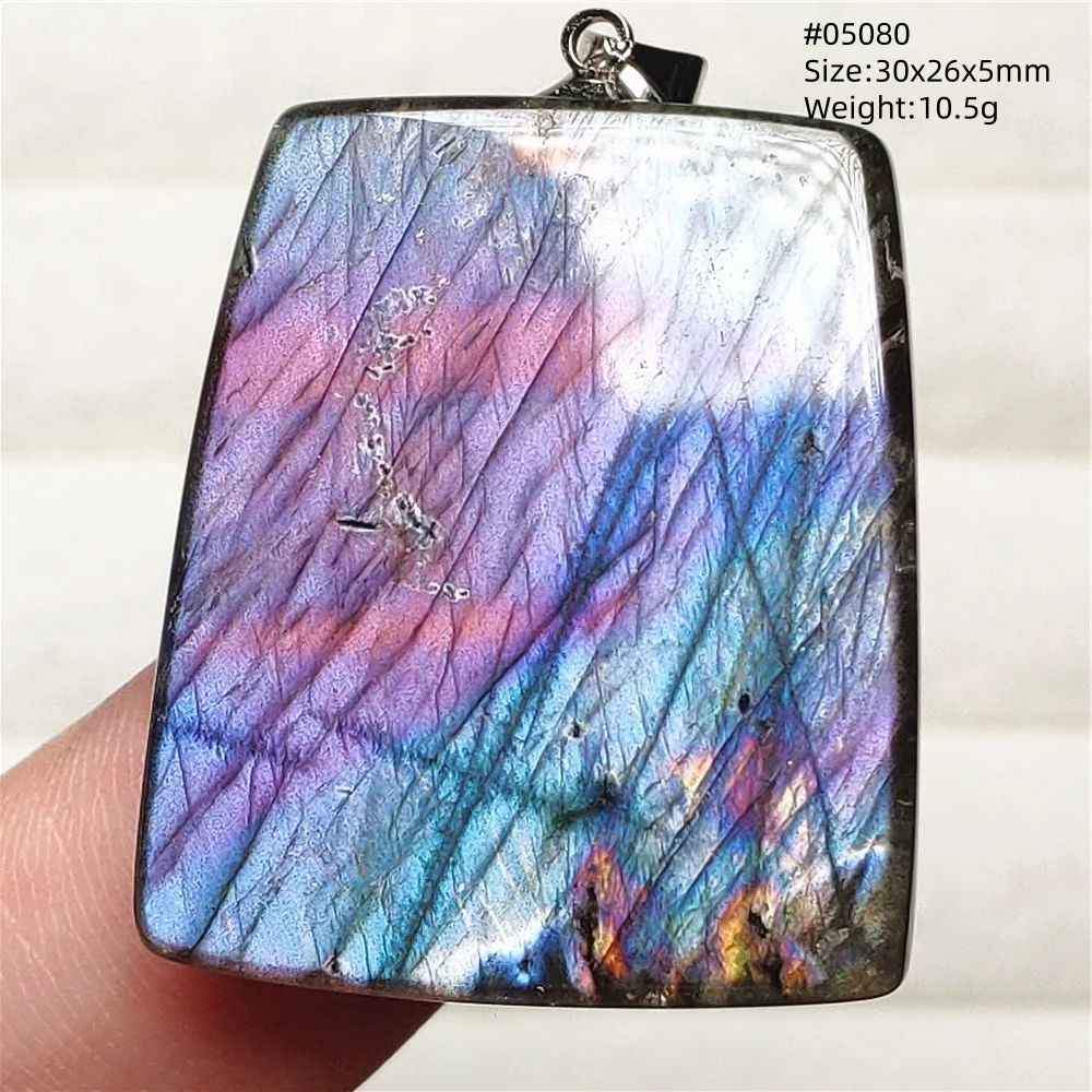 Natural Blue Light Labradorite Pendant Jewelry Water Drop Crystal Flash Labradorite Bead Necklace Women Men AAAAAA - Image 7
