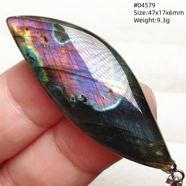 Natural Blue Light Labradorite Pendant Jewelry Water Drop Crystal Flash Labradorite Bead Necklace Women Men AAAAAA