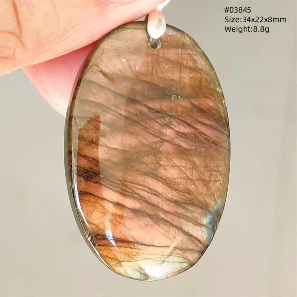 Natural Blue Light Labradorite Pendant Jewelry Water Drop Crystal Flash Labradorite Bead Necklace Women Men AAAAAA