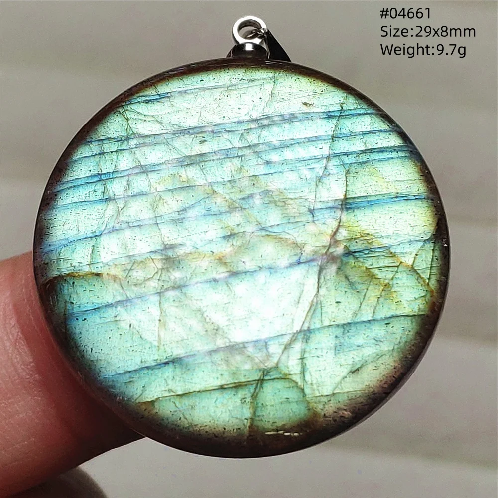 Natural Labradorite Flash Pendant Necklace, Water Drop - Image 38