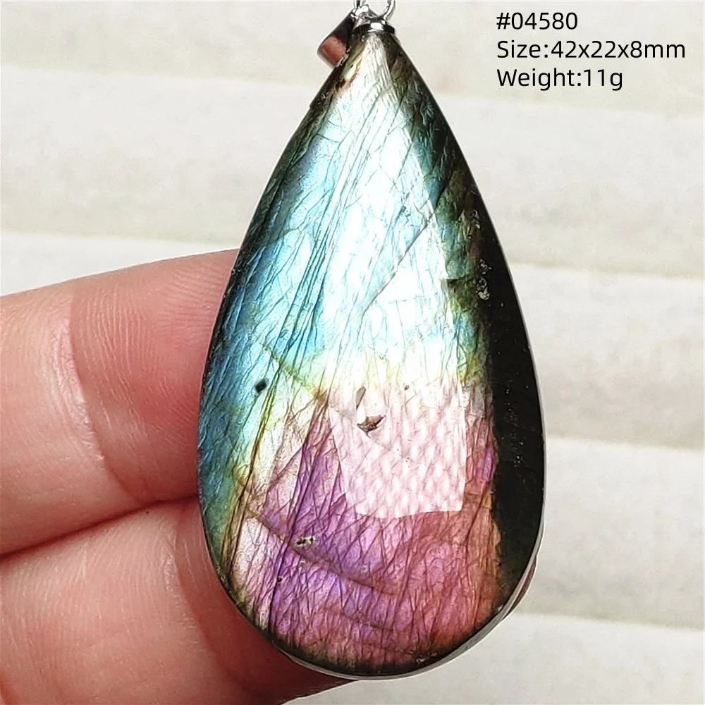 Natural Blue Light Labradorite Pendant Jewelry Water Drop Crystal Flash Labradorite Bead Necklace Women Men AAAAAA - Image 52