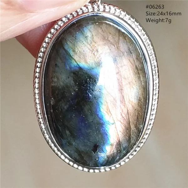Natural Blue Light Labradorite Pendant Jewelry Water Drop Crystal Flash Labradorite Bead Necklace Women Men AAAAAA