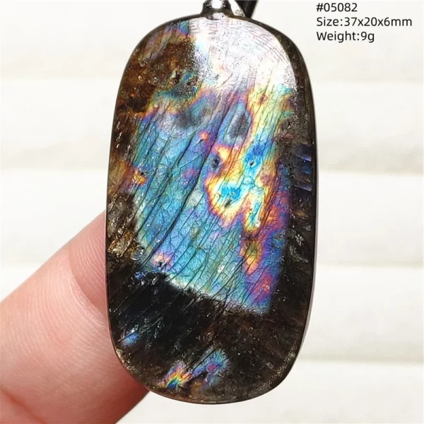 Natural Blue Light Labradorite Pendant Jewelry Water Drop Crystal Flash Labradorite Bead Necklace Women Men AAAAAA