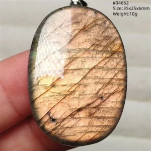 Natural Labradorite Flash Pendant Necklace, Water Drop - Image 41