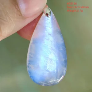 Natural Blue Light Moonstone Pendant Water Drop Beads Women Men Necklace 925 Silver Moonstone Pendant AAAAAA - Image 56