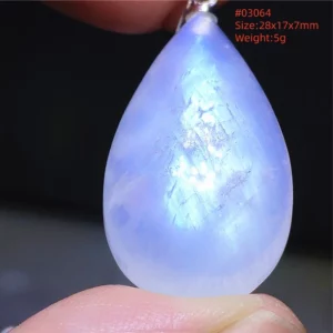 Natural Blue Light Moonstone Pendant Water Drop Beads Women Men Necklace 925 Silver Moonstone Pendant AAAAAA - Image 34