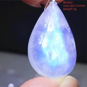 Natural Blue Light Moonstone Pendant Water Drop Beads Women Men Necklace 925 Silver Moonstone Pendant AAAAAA - Image 32