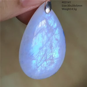 Natural Blue Light Moonstone Pendant Water Drop Beads Women Men Necklace 925 Silver Moonstone Pendant AAAAAA - Image 64