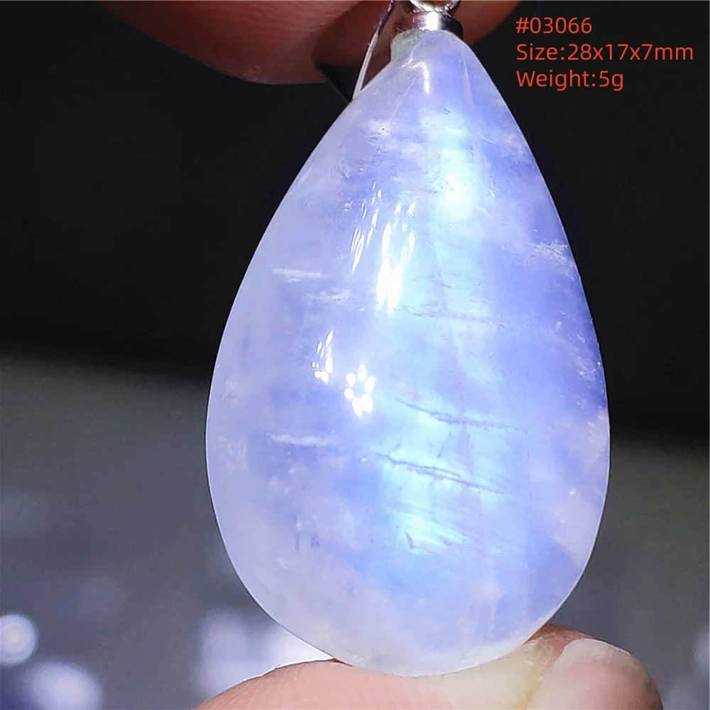 Natural Blue Light Moonstone Pendant Water Drop Beads Women Men Necklace 925 Silver Moonstone Pendant AAAAAA - Image 38