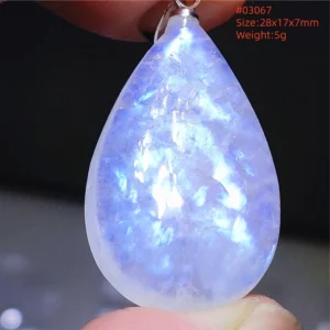 Natural Blue Light Moonstone Pendant Water Drop Beads Women Men Necklace 925 Silver Moonstone Pendant AAAAAA - Image 36