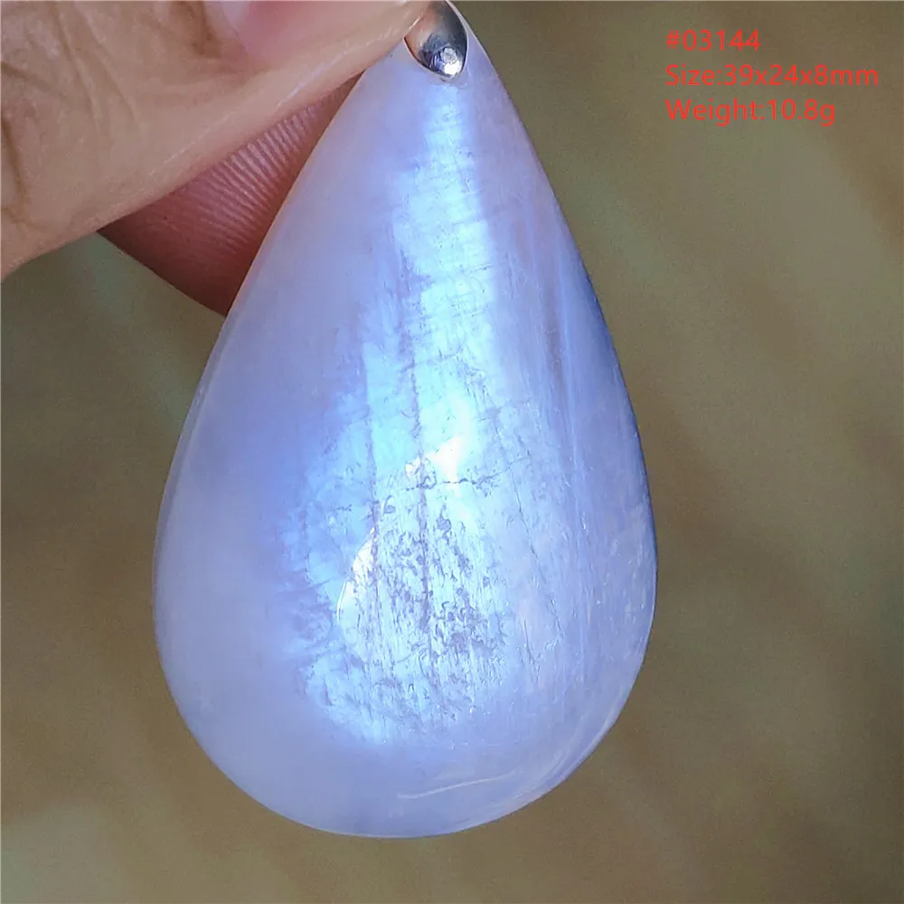 Natural Blue Light Moonstone Pendant Water Drop Beads Women Men Necklace 925 Silver Moonstone Pendant AAAAAA - Image 29