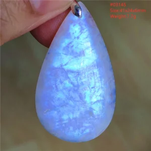 Natural Blue Light Moonstone Pendant Water Drop Beads Women Men Necklace 925 Silver Moonstone Pendant AAAAAA - Image 27