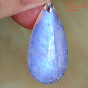 Natural Blue Light Moonstone Pendant Water Drop Beads Women Men Necklace 925 Silver Moonstone Pendant AAAAAA - Image 33