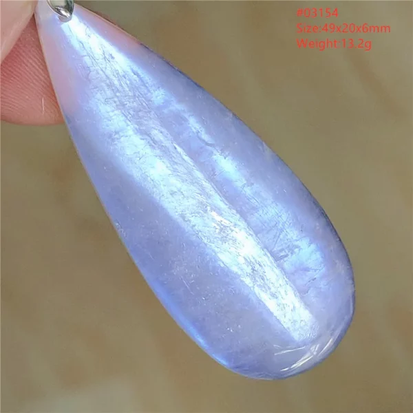 Natural Blue Light Moonstone Pendant Water Drop Beads Women Men Necklace 925 Silver Moonstone Pendant AAAAAA