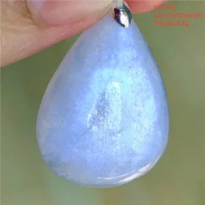 Natural Blue Light Moonstone Pendant Water Drop Beads Women Men Necklace 925 Silver Moonstone Pendant AAAAAA - Image 37