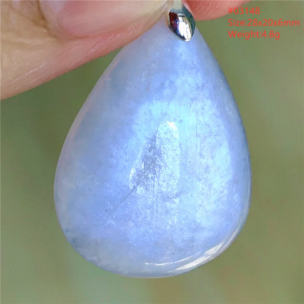 Natural Blue Light Moonstone Pendant Water Drop Beads Women Men Necklace 925 Silver Moonstone Pendant AAAAAA - Image 37