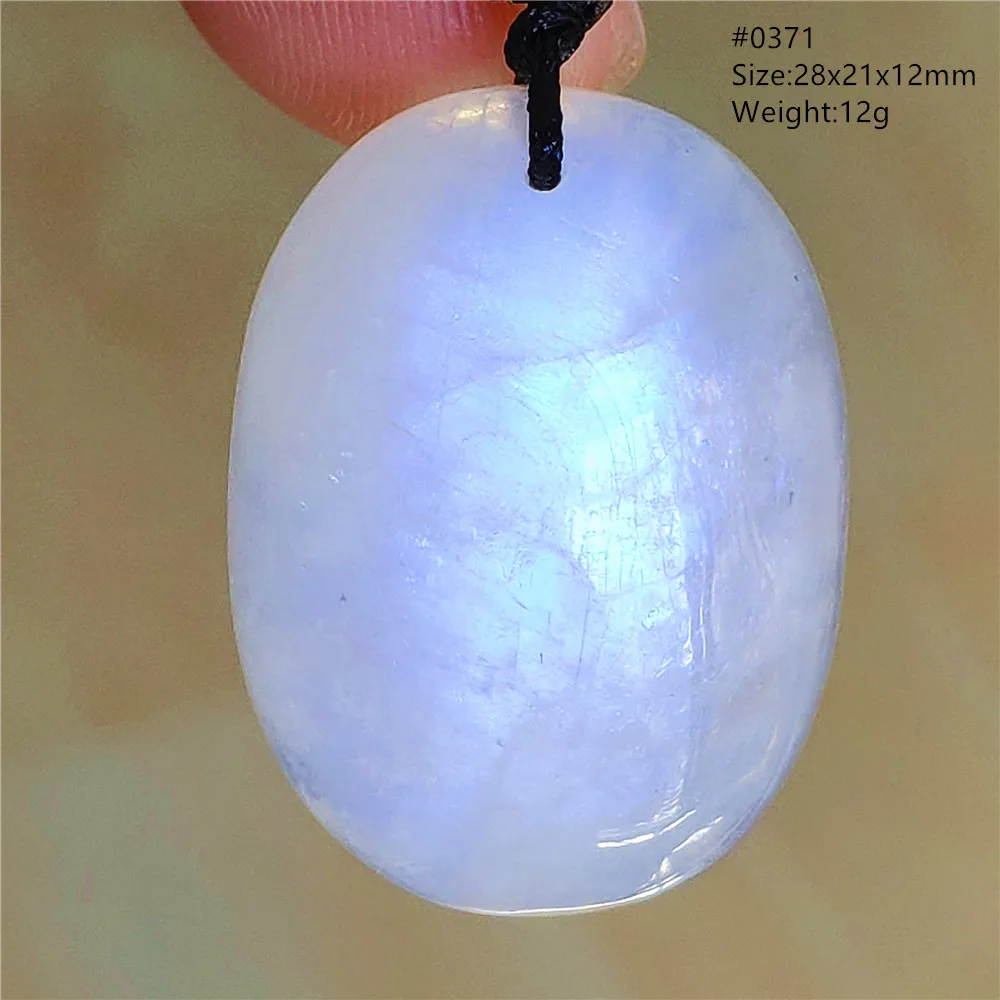 Natural Blue Light Moonstone Pendant Water Drop Beads Women Men Necklace 925 Silver Moonstone Pendant AAAAAA - Image 17