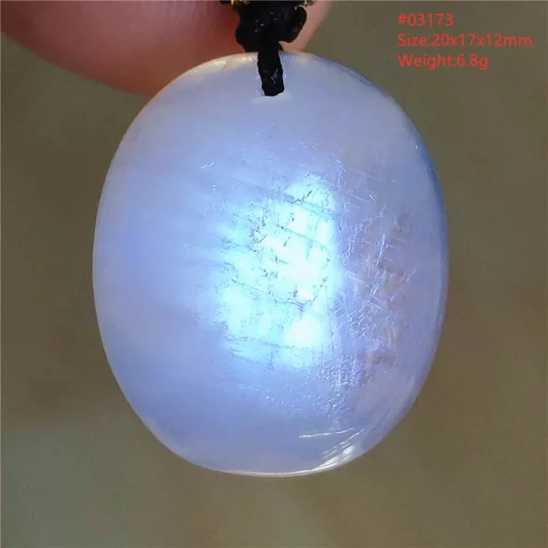 Natural Blue Light Moonstone Pendant Water Drop Beads Women Men Necklace 925 Silver Moonstone Pendant AAAAAA