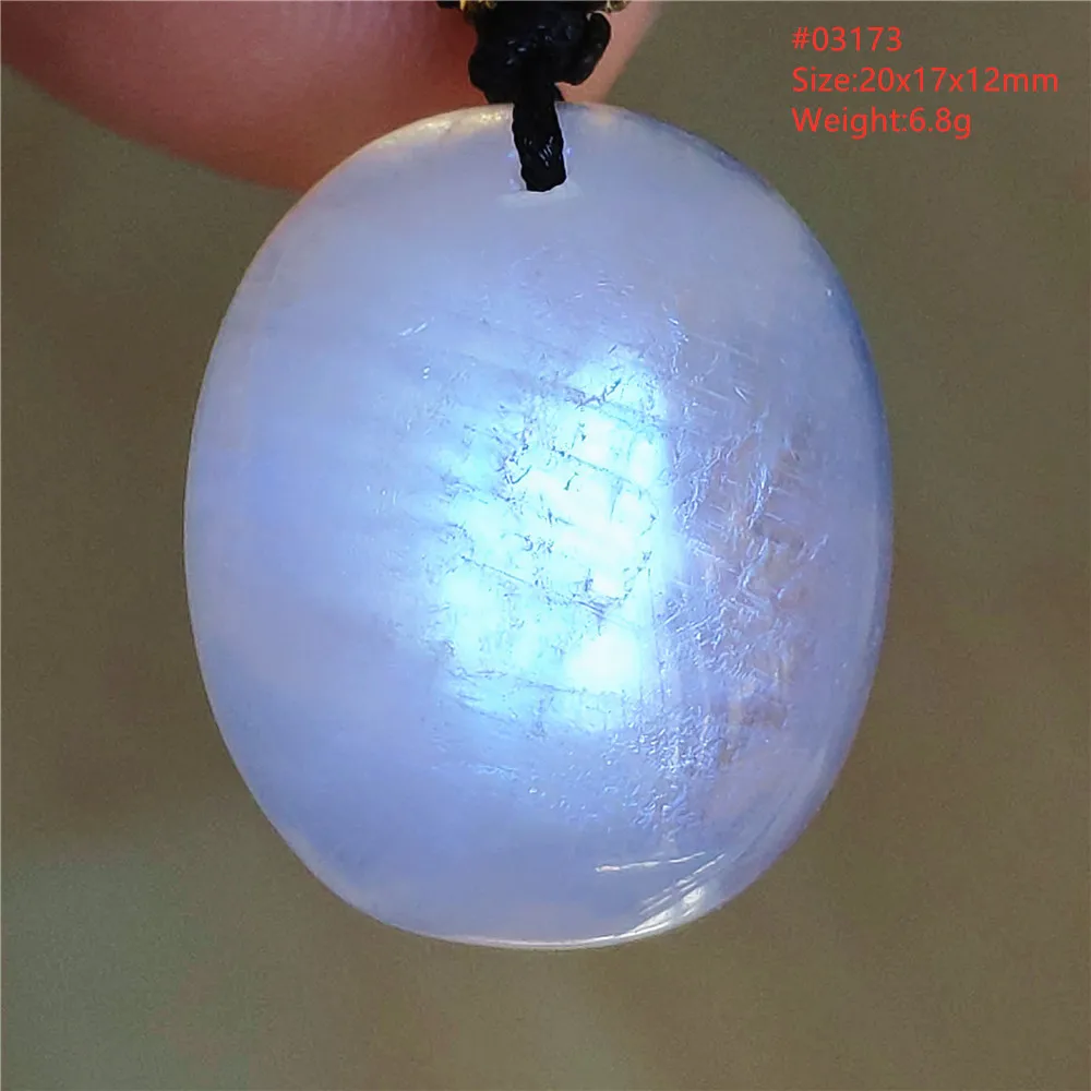 Natural Blue Light Moonstone Pendant Water Drop Beads Women Men Necklace 925 Silver Moonstone Pendant AAAAAA - Image 18