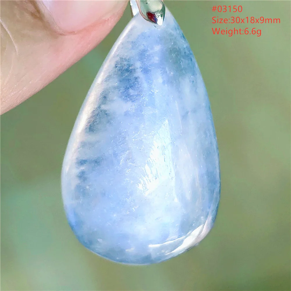 Natural Blue Light Moonstone Pendant Water Drop Beads Women Men Necklace 925 Silver Moonstone Pendant AAAAAA - Image 39