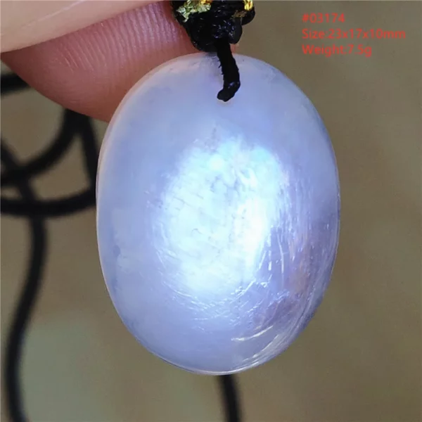 Natural Blue Light Moonstone Pendant Water Drop Beads Women Men Necklace 925 Silver Moonstone Pendant AAAAAA