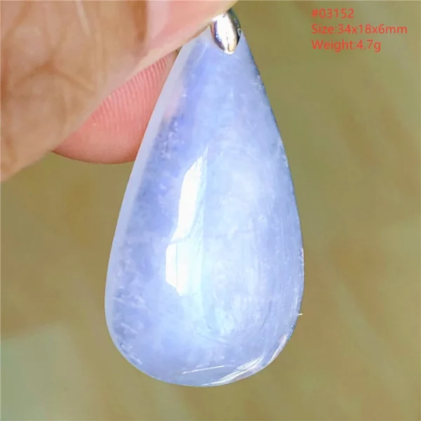 Natural Blue Light Moonstone Pendant Water Drop Beads Women Men Necklace 925 Silver Moonstone Pendant AAAAAA