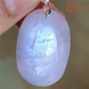 Natural Blue Light Moonstone Pendant Water Drop Beads Women Men Necklace 925 Silver Moonstone Pendant AAAAAA - Image 19