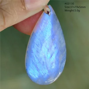 Natural Blue Light Moonstone Pendant Water Drop Beads Women Men Necklace 925 Silver Moonstone Pendant AAAAAA - Image 22