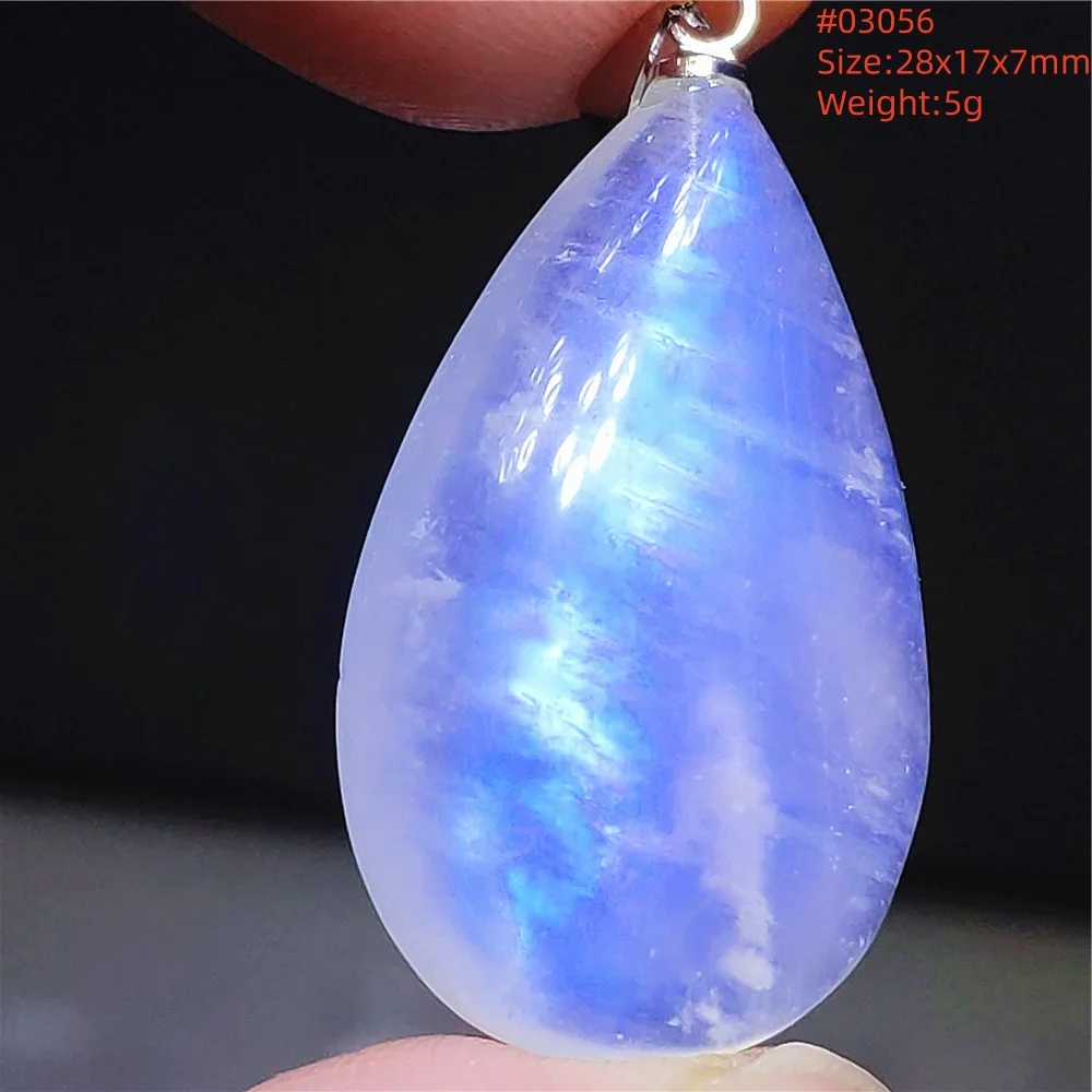 Natural Blue Light Moonstone Pendant Water Drop Beads Women Men Necklace 925 Silver Moonstone Pendant AAAAAA - Image 63