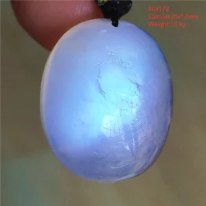 Natural Blue Light Moonstone Pendant Water Drop Beads Women Men Necklace 925 Silver Moonstone Pendant AAAAAA - Image 6