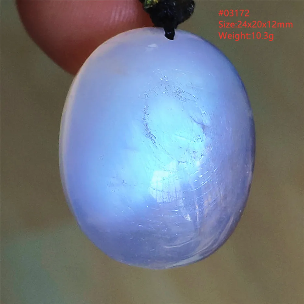 Natural Blue Light Moonstone Pendant Water Drop Beads Women Men Necklace 925 Silver Moonstone Pendant AAAAAA - Image 6