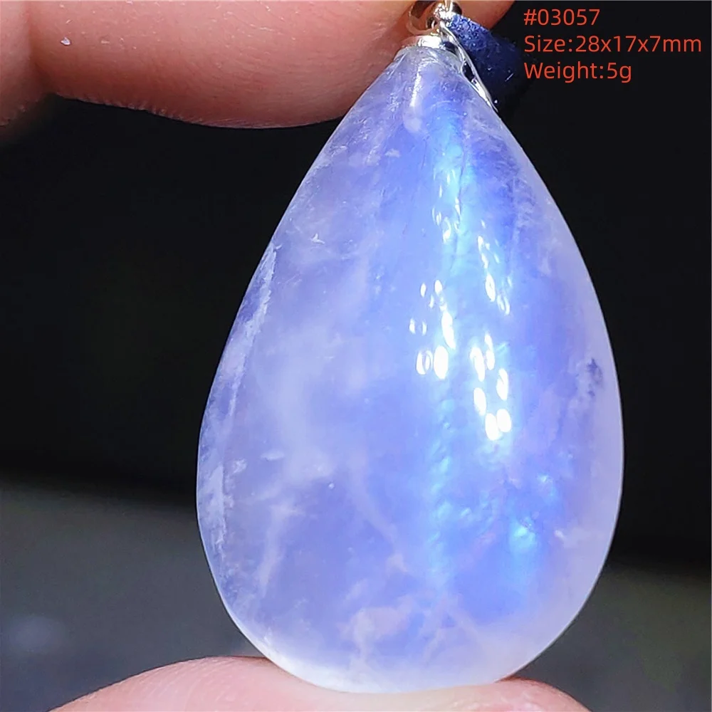 Natural Blue Light Moonstone Pendant Water Drop Beads Women Men Necklace 925 Silver Moonstone Pendant AAAAAA - Image 62