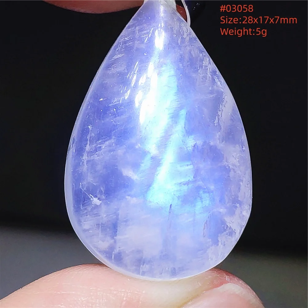 Natural Blue Light Moonstone Pendant Water Drop Beads Women Men Necklace 925 Silver Moonstone Pendant AAAAAA - Image 66