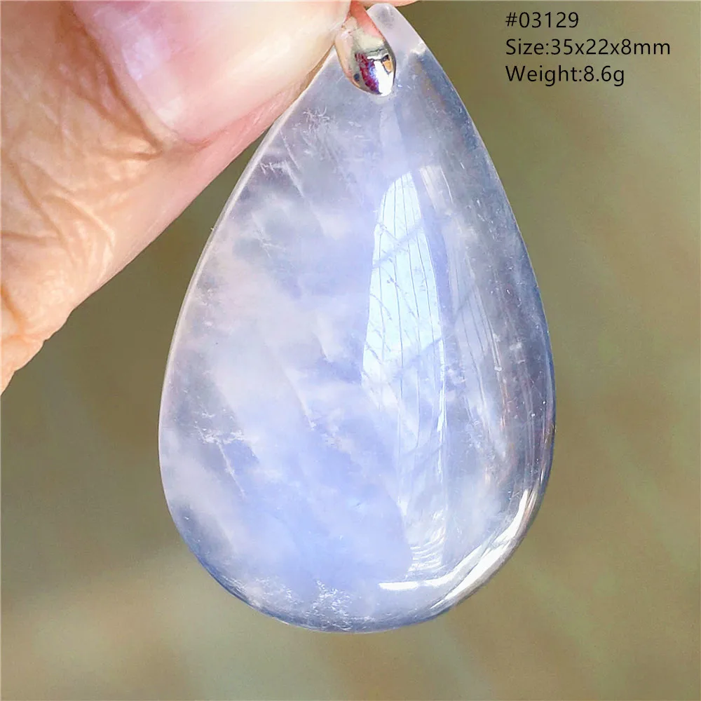 Natural Blue Light Moonstone Pendant Water Drop Beads Women Men Necklace 925 Silver Moonstone Pendant AAAAAA - Image 47