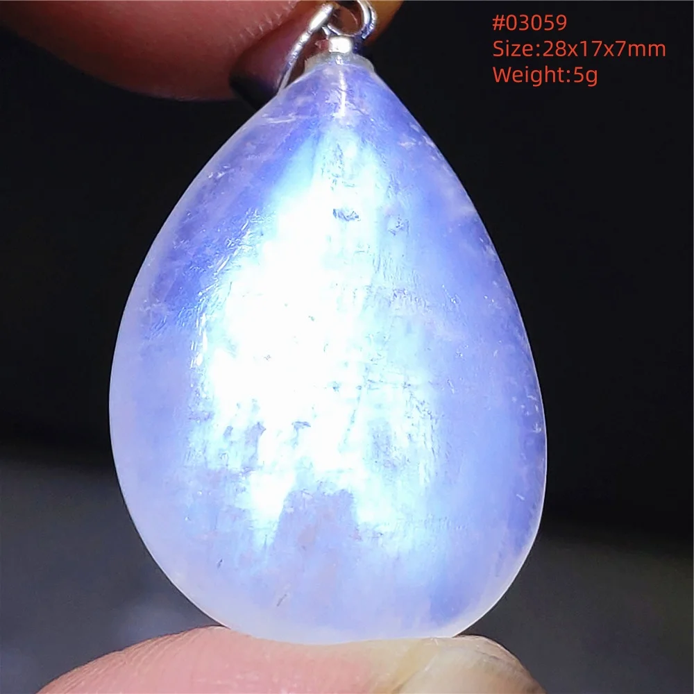 Natural Blue Light Moonstone Pendant Water Drop Beads Women Men Necklace 925 Silver Moonstone Pendant AAAAAA - Image 65