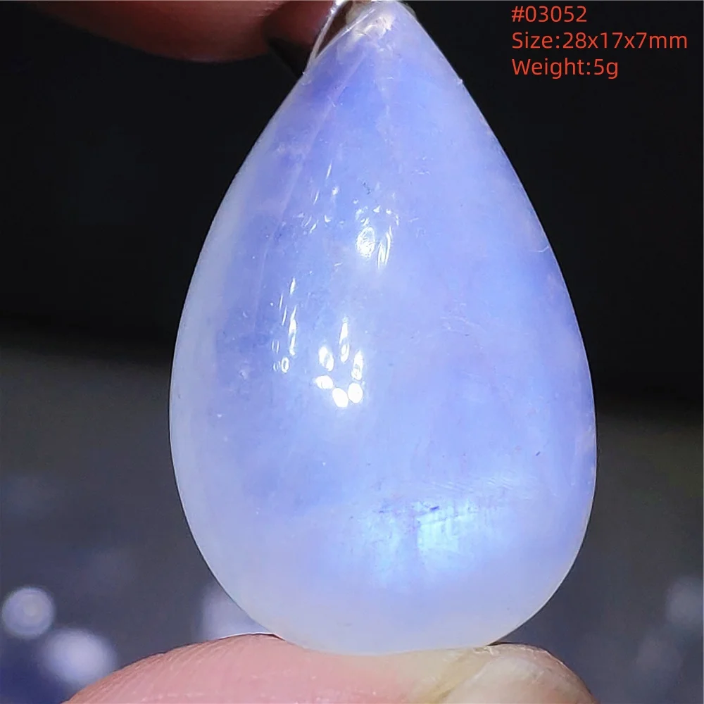Natural Blue Light Moonstone Pendant Water Drop Beads Women Men Necklace 925 Silver Moonstone Pendant AAAAAA - Image 57