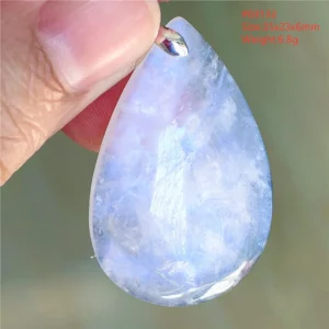 Natural Blue Light Moonstone Pendant Water Drop Beads Women Men Necklace 925 Silver Moonstone Pendant AAAAAA - Image 49