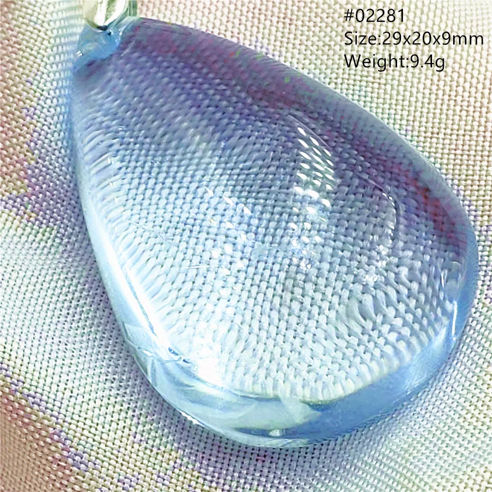 Natural Blue Topaz Crystal Water Drop Pendant Necklace Jewelry Oval Bead Women Men Topaz Necklace Gift AAAAAA - Image 46