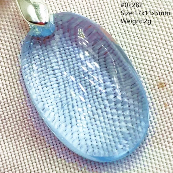 Natural Blue Topaz Crystal Water Drop Pendant Necklace Jewelry Oval Bead Women Men Topaz Necklace Gift AAAAAA