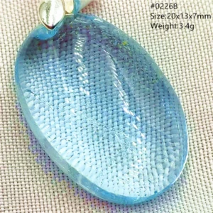 Natural Blue Topaz Crystal Water Drop Pendant Necklace Jewelry Oval Bead Women Men Topaz Necklace Gift AAAAAA - Image 30
