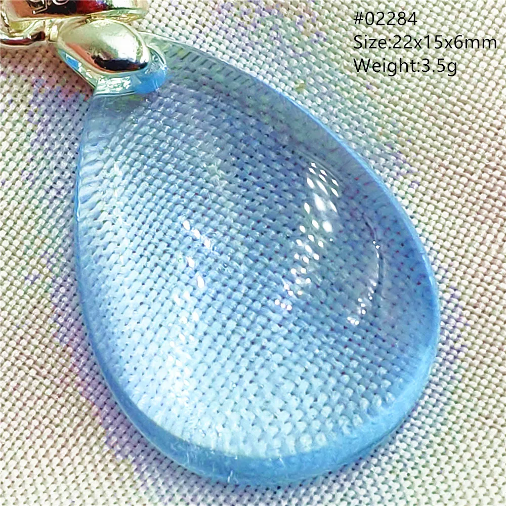 Natural Blue Topaz Crystal Water Drop Pendant Necklace Jewelry Oval Bead Women Men Topaz Necklace Gift AAAAAA - Image 42
