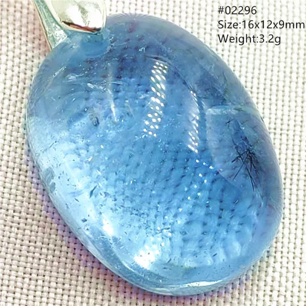 Natural Blue Topaz Crystal Water Drop Pendant Necklace Jewelry Oval Bead Women Men Topaz Necklace Gift AAAAAA