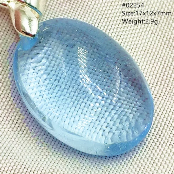 Natural Blue Topaz Crystal Water Drop Pendant Necklace Jewelry Oval Bead Women Men Topaz Necklace Gift AAAAAA