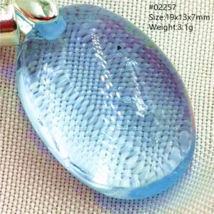 Natural Blue Topaz Crystal Water Drop Pendant Necklace Jewelry Oval Bead Women Men Topaz Necklace Gift AAAAAA - Image 3