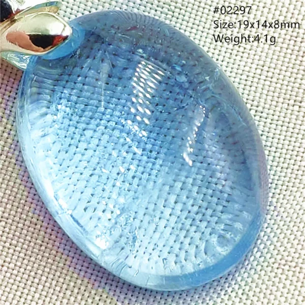 Natural Blue Topaz Crystal Water Drop Pendant Necklace Jewelry Oval Bead Women Men Topaz Necklace Gift AAAAAA