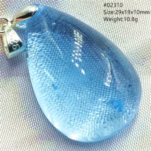 Natural Blue Topaz Crystal Water Drop Pendant Necklace Jewelry Oval Bead Women Men Topaz Necklace Gift AAAAAA - Image 10