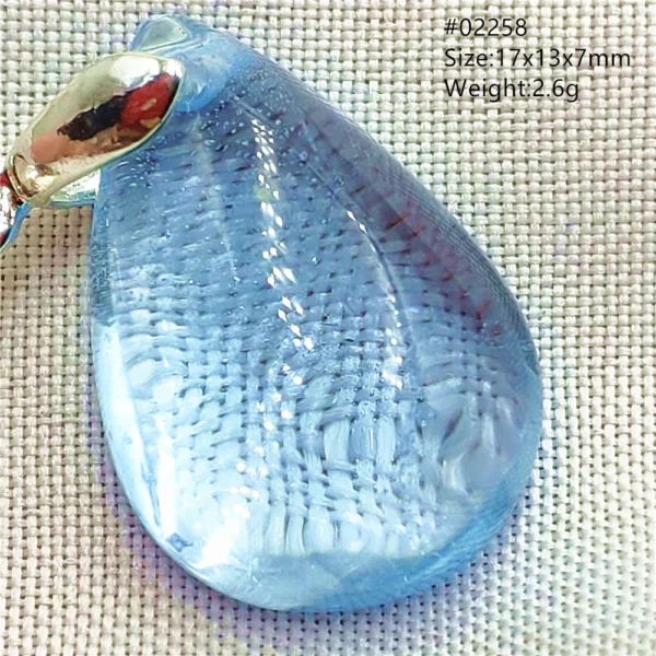Natural Blue Topaz Crystal Water Drop Pendant Necklace Jewelry Oval Bead Women Men Topaz Necklace Gift AAAAAA